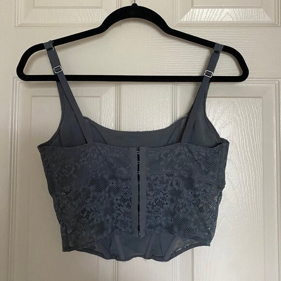 blue/grey lace corset from hollister - Picture 4 of 4